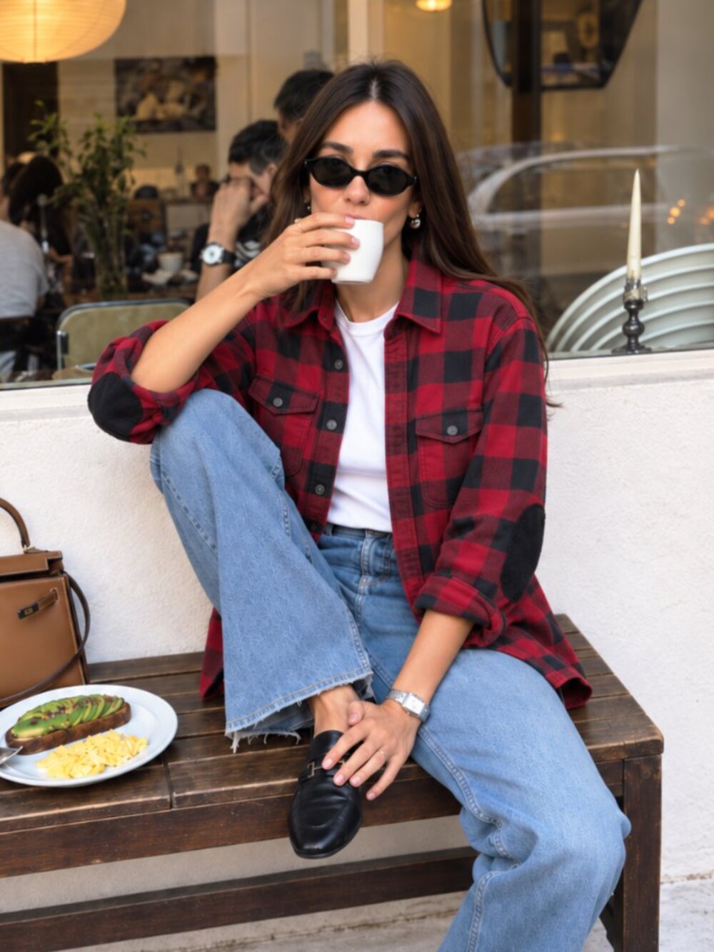 Roots 100% Cotton Red Black Buffalo Plaid Flannel Shirt XS Unisex Cottagecore